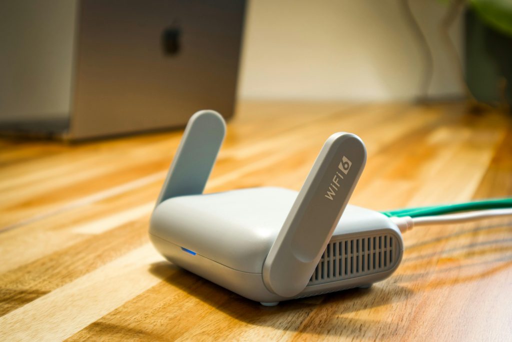 A home Wi-Fi router that smart bulbs depend on to connect